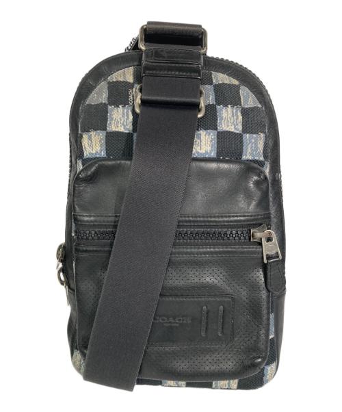COACH（コーチ）COACH (コーチ) ブロックチェックショルダーバッグ グレーの古着・服飾アイテム