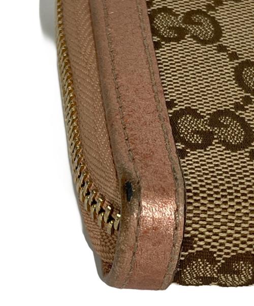 GUCCI（グッチ）GUCCI (グッチ) バンブータッセルラウンドファスナー長財布 ベージュ×ピンクの古着・服飾アイテム