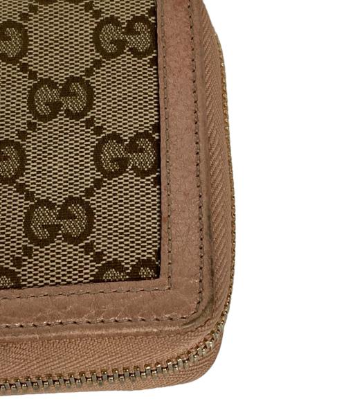 GUCCI（グッチ）GUCCI (グッチ) バンブータッセルラウンドファスナー長財布 ベージュ×ピンクの古着・服飾アイテム