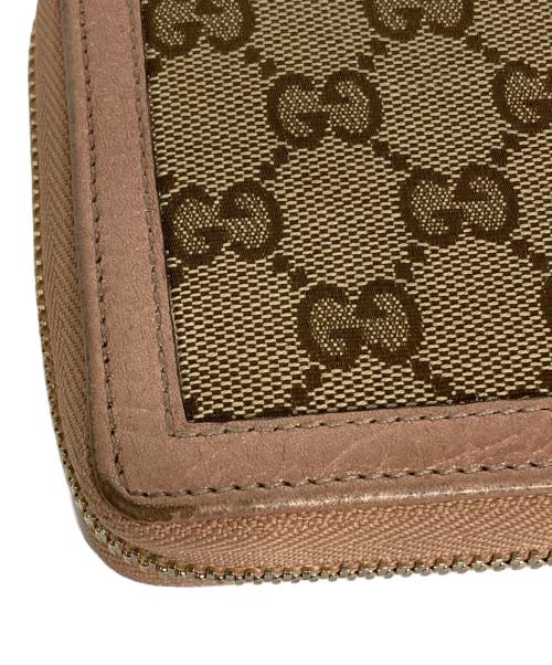 GUCCI（グッチ）GUCCI (グッチ) バンブータッセルラウンドファスナー長財布 ベージュ×ピンクの古着・服飾アイテム