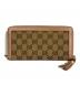 GUCCI（グッチ）の古着「バンブータッセルラウンドファスナー長財布」｜ベージュ×ピンク