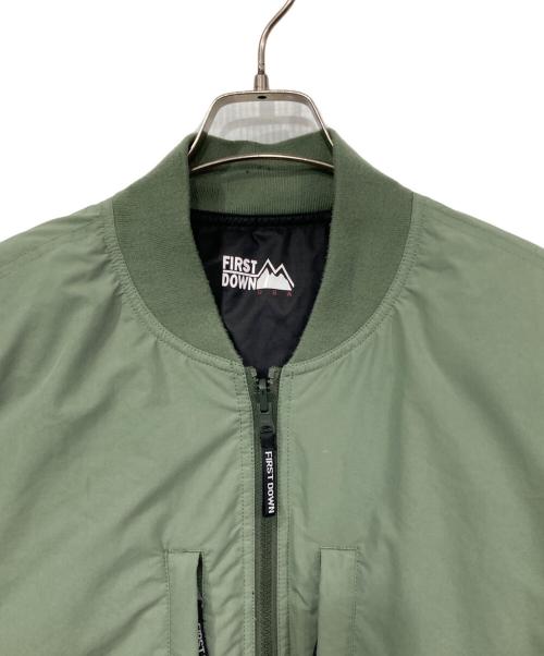 FIRST DOWN（ファーストダウン）FIRST DOWN (ファーストダウン) MA-1ダウンジャケット オリーブ サイズ:Lの古着・服飾アイテム