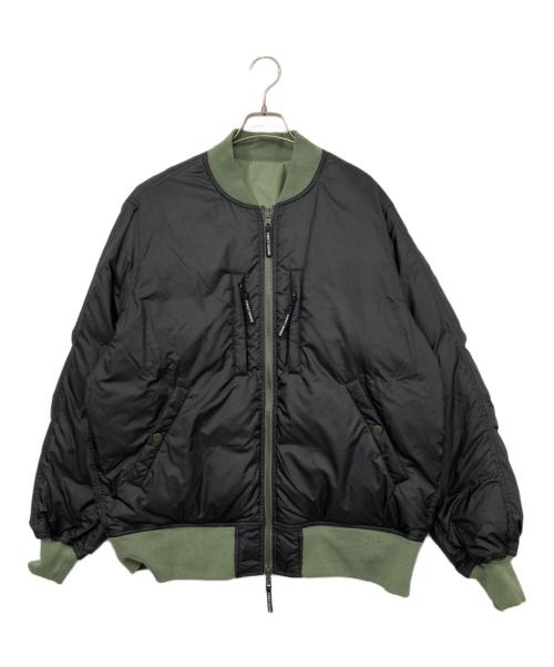 FIRST DOWN（ファーストダウン）FIRST DOWN (ファーストダウン) MA-1ダウンジャケット オリーブ サイズ:Lの古着・服飾アイテム