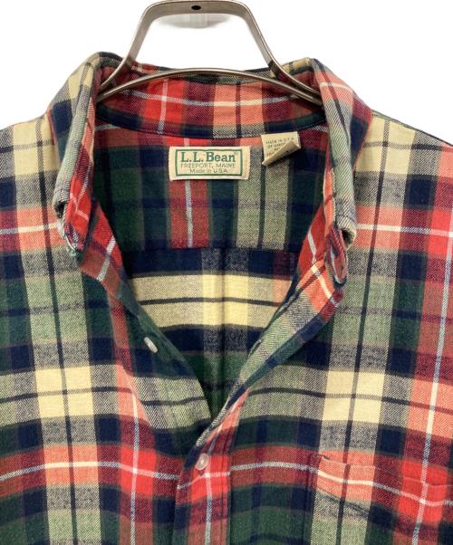L.L.Bean（エルエルビーン）L.L.Bean (エルエルビーン) チェックシャツ グリーン×レッド サイズ:MEDIUMの古着・服飾アイテム