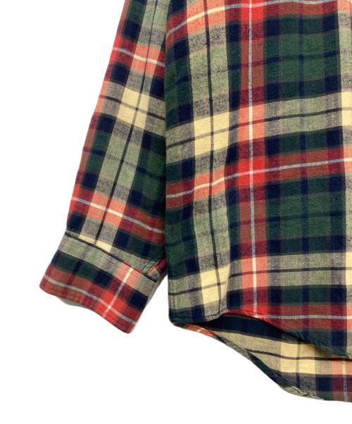 L.L.Bean（エルエルビーン）L.L.Bean (エルエルビーン) チェックシャツ グリーン×レッド サイズ:MEDIUMの古着・服飾アイテム