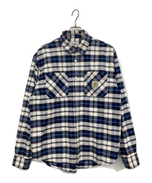 Carhartt WIP（カーハート ワーク イン プログレス）CARHARTT WIP (カーハート ワーク イン プログレス) L/S TARBELL SHIRT ブルー サイズ:Mの古着・服飾アイテム