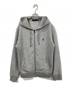 【90s】Ralph Lauren ジップパーカー フード裏 サーマル グレー 中古・古着通販】POLO RALPH LAUREN (ポロ・ラルフローレン) 裏起毛