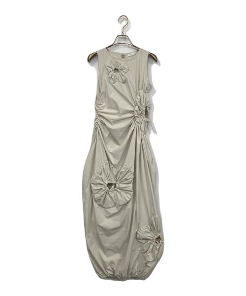 vallan（バラン）VALLAN (バラン) Blooming Cutout Tie Dress アイボリー サイズ:Fの古着・服飾アイテム
