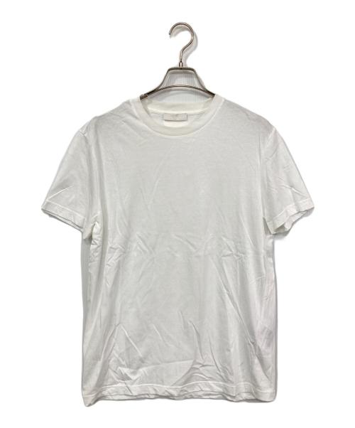 PRADA（プラダ）PRADA (プラダ) トライアングルロゴ クルーネックTシャツ ホワイト サイズ:Lの古着・服飾アイテム