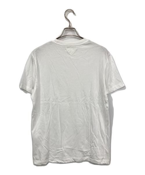 PRADA（プラダ）PRADA (プラダ) トライアングルロゴ クルーネックTシャツ ホワイト サイズ:Lの古着・服飾アイテム