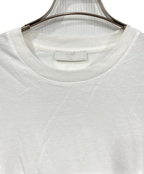 PRADA（プラダ）PRADA (プラダ) トライアングルロゴ クルーネックTシャツ ホワイト サイズ:Lの古着・服飾アイテム