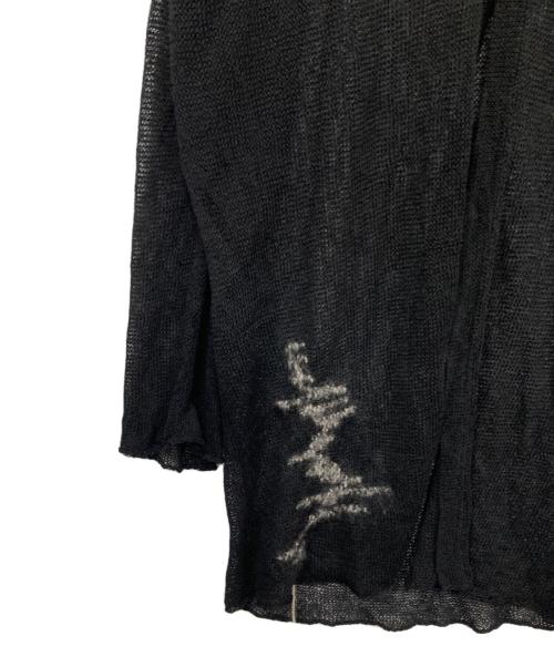 Yohji Yamamoto pour homme（ヨウジヤマモト プールオム）Yohji Yamamoto pour homme (ヨウジヤマモト プールオム) リネンブレンドロングカーディガン ブラック サイズ:3の古着・服飾アイテム