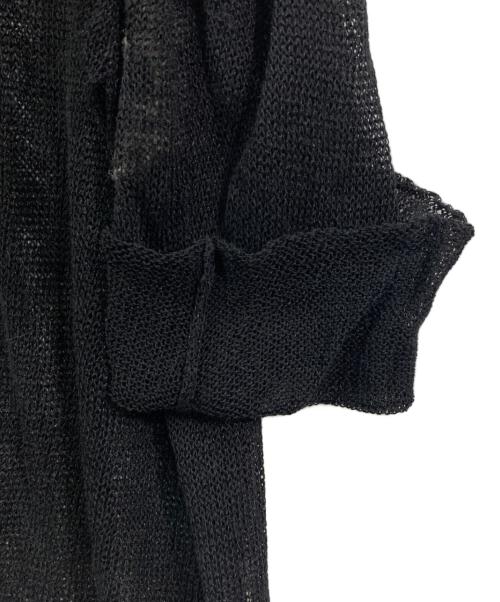 Yohji Yamamoto pour homme（ヨウジヤマモト プールオム）Yohji Yamamoto pour homme (ヨウジヤマモト プールオム) リネンブレンドロングカーディガン ブラック サイズ:3の古着・服飾アイテム