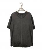 ASKYYアスキー）の古着「ダメージ加工Tシャツ」｜グレー
