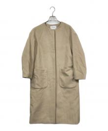 UNITED ARROWS TOKYO（ユナイテッドアローズトウキョウ）の古着「ノーカラーコート」｜ベージュ