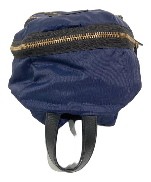 MARC JACOBS（マークジェイコブス）MARC JACOBS (マークジェイコブス) ナイロンレザーリュック ネイビーの古着・服飾アイテム