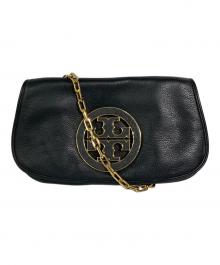 TORY BURCH（トリーバーチ）の古着「チェーンショルダーバッグ」｜ブラック×ゴールド