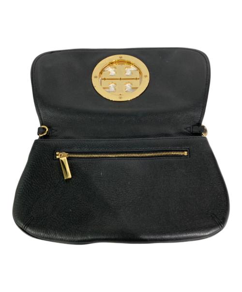 TORY BURCH（トリーバーチ）TORY BURCH (トリーバーチ) チェーンショルダーバッグ ブラック×ゴールドの古着・服飾アイテム
