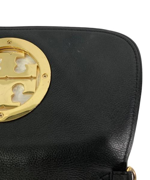 TORY BURCH（トリーバーチ）TORY BURCH (トリーバーチ) チェーンショルダーバッグ ブラック×ゴールドの古着・服飾アイテム