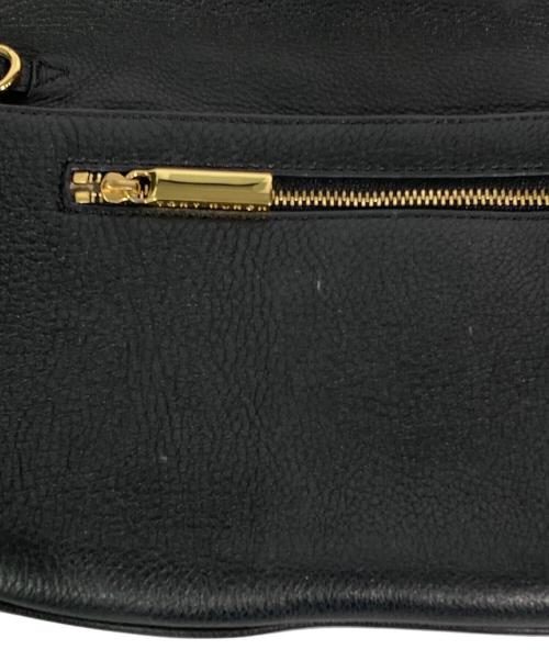 TORY BURCH（トリーバーチ）TORY BURCH (トリーバーチ) チェーンショルダーバッグ ブラック×ゴールドの古着・服飾アイテム