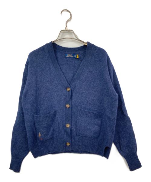 POLO RALPH LAUREN（ポロ・ラルフローレン）POLO RALPH LAUREN (ポロ・ラルフローレン) カシミヤ混ニットカーディガン ネイビー サイズ:Sの古着・服飾アイテム