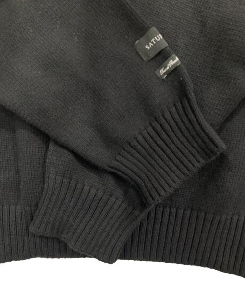 Saturdays NYC（サタデーズ ニューヨークシティ）Saturdays NYC (サタデーズ ニューヨークシティ) Greg Cashmere Slash Sweater ブラック サイズ:Mの古着・服飾アイテム