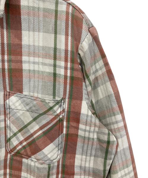 big mac（ビッグマック）BIG MAC (ビッグマック) ヘビーネルシャツ ホワイト×レッド サイズ:Mの古着・服飾アイテム