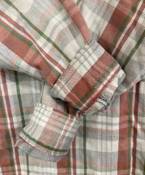 big mac（ビッグマック）BIG MAC (ビッグマック) ヘビーネルシャツ ホワイト×レッド サイズ:Mの古着・服飾アイテム