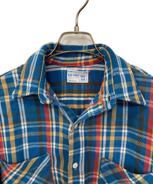 big mac（ビッグマック）BIG MAC (ビッグマック) ヘビーネルシャツ ブルー サイズ:Mの古着・服飾アイテム