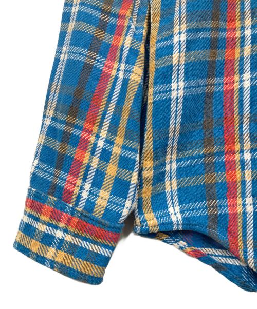 big mac（ビッグマック）BIG MAC (ビッグマック) ヘビーネルシャツ ブルー サイズ:Mの古着・服飾アイテム