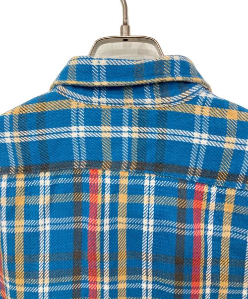 big mac（ビッグマック）BIG MAC (ビッグマック) ヘビーネルシャツ ブルー サイズ:Mの古着・服飾アイテム