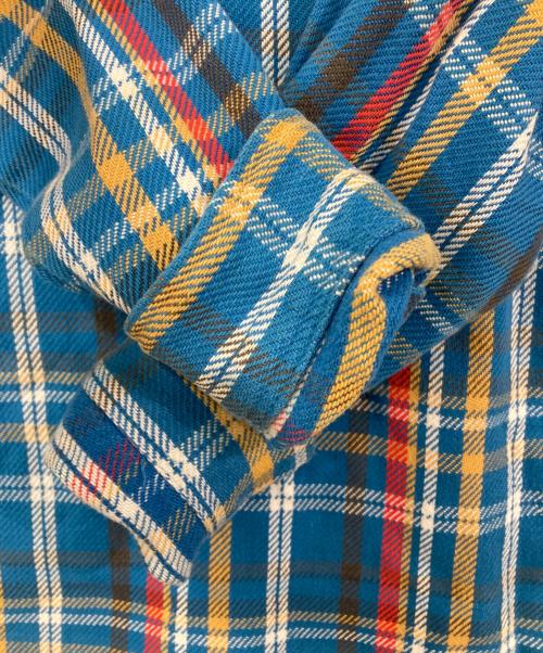 big mac（ビッグマック）BIG MAC (ビッグマック) ヘビーネルシャツ ブルー サイズ:Mの古着・服飾アイテム