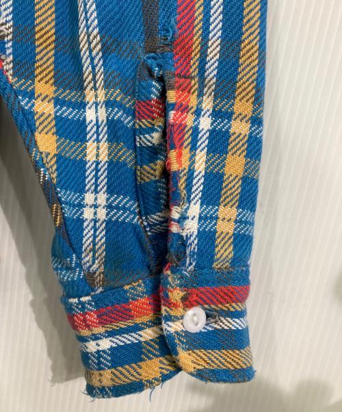 big mac（ビッグマック）BIG MAC (ビッグマック) ヘビーネルシャツ ブルー サイズ:Mの古着・服飾アイテム