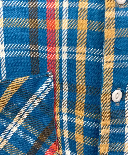 big mac（ビッグマック）BIG MAC (ビッグマック) ヘビーネルシャツ ブルー サイズ:Mの古着・服飾アイテム