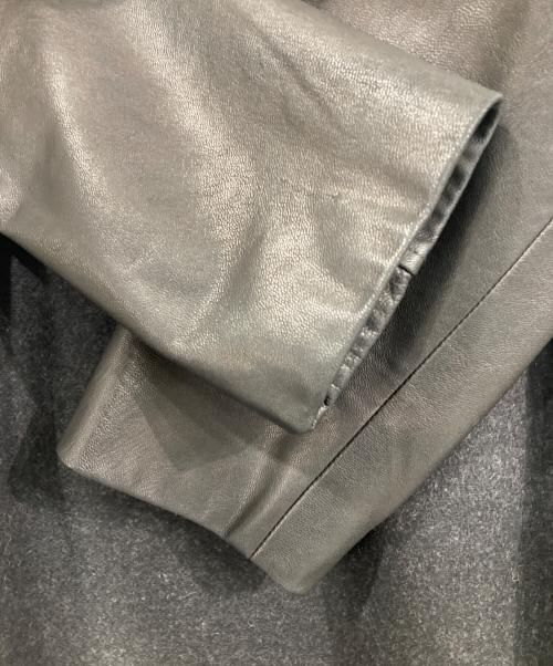 DIESEL（ディーゼル）DIESEL (ディーゼル) 袖レザーチェスターコート ブラック サイズ:Sの古着・服飾アイテム