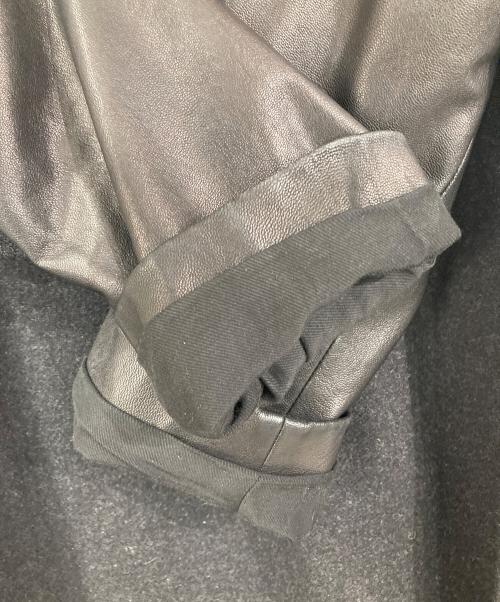 DIESEL（ディーゼル）DIESEL (ディーゼル) 袖レザーチェスターコート ブラック サイズ:Sの古着・服飾アイテム