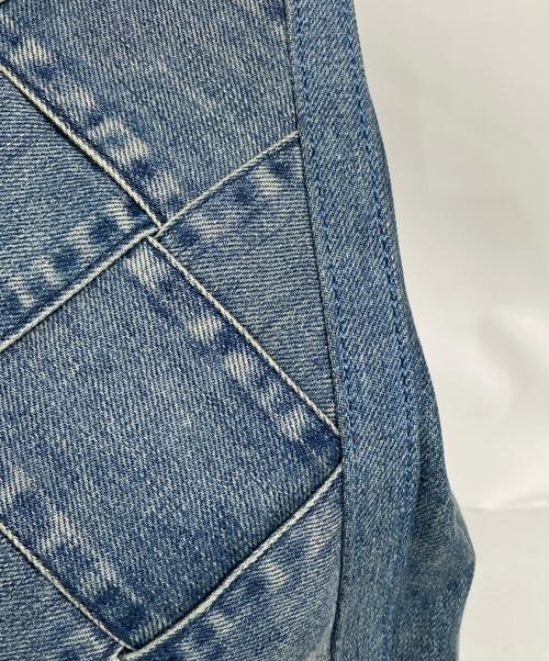 DIESEL（ディーゼル）DIESEL (ディーゼル) 編み込みデニムトートバッグ インディゴ×ブラックの古着・服飾アイテム