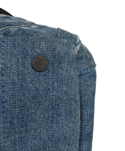 DIESEL（ディーゼル）DIESEL (ディーゼル) 編み込みデニムトートバッグ インディゴ×ブラックの古着・服飾アイテム