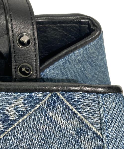 DIESEL（ディーゼル）DIESEL (ディーゼル) 編み込みデニムトートバッグ インディゴ×ブラックの古着・服飾アイテム