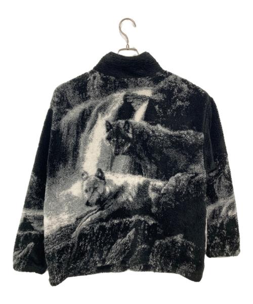 BLACK MOUNTAIN（ブラックマウンテン）BLACK MOUNTAIN (ブラックマウンテン) ウルフフリースジャケット ブラック×ホワイト サイズ:Mの古着・服飾アイテム