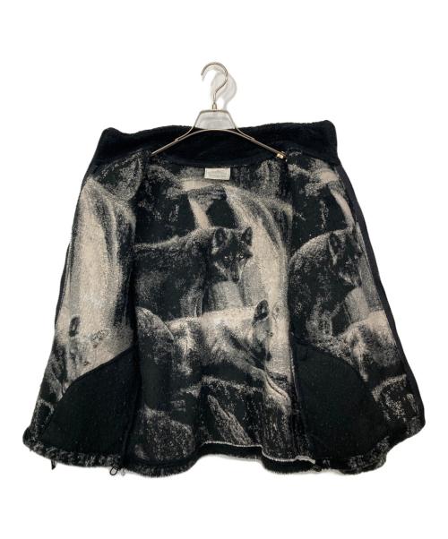 BLACK MOUNTAIN（ブラックマウンテン）BLACK MOUNTAIN (ブラックマウンテン) ウルフフリースジャケット ブラック×ホワイト サイズ:Mの古着・服飾アイテム