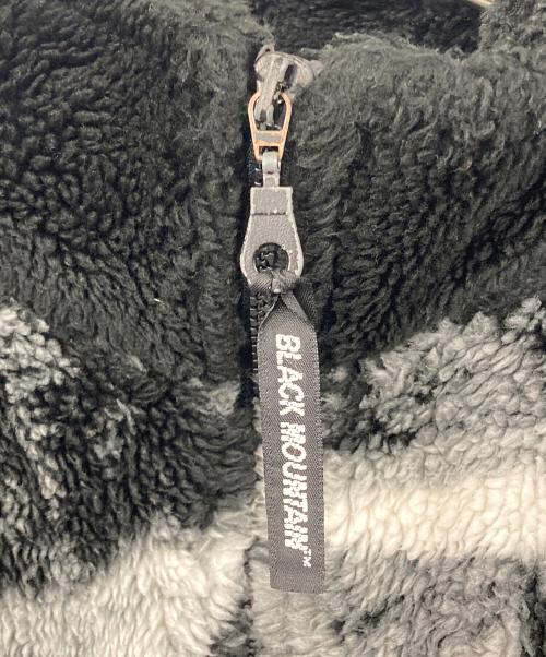 BLACK MOUNTAIN（ブラックマウンテン）BLACK MOUNTAIN (ブラックマウンテン) ウルフフリースジャケット ブラック×ホワイト サイズ:Mの古着・服飾アイテム