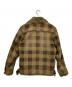WOOLRICH (ウールリッチ) ボア襟チェックジャケット ブラウン サイズ:L：6000円