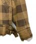 中古・古着 WOOLRICH (ウールリッチ) ボア襟チェックジャケット ブラウン サイズ:L：6000円