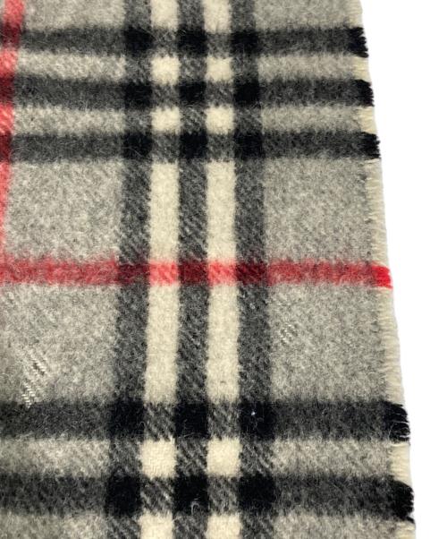 Burberry's（バーバリーズ）Burberry's (バーバリーズ) カシミヤマフラー ベージュ×レッドの古着・服飾アイテム