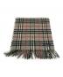 Burberry's (バーバリーズ) カシミヤマフラー ベージュ×レッド：6000円