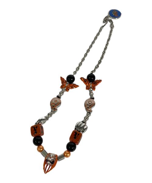 TYGA（タイガ）TYGA (タイガ) EVAE MOB (エバーモブ) TYGA Collab  Necklace ブラック×オレンジの古着・服飾アイテム