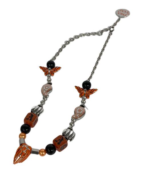 TYGA（タイガ）TYGA (タイガ) EVAE MOB (エバーモブ) TYGA Collab  Necklace ブラック×オレンジの古着・服飾アイテム
