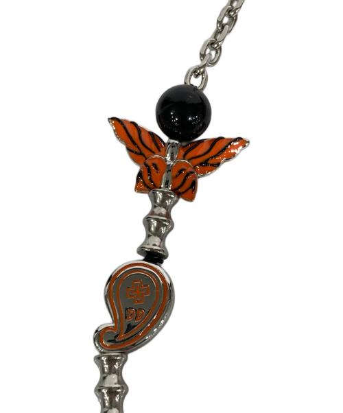 TYGA（タイガ）TYGA (タイガ) EVAE MOB (エバーモブ) TYGA Collab  Necklace ブラック×オレンジの古着・服飾アイテム