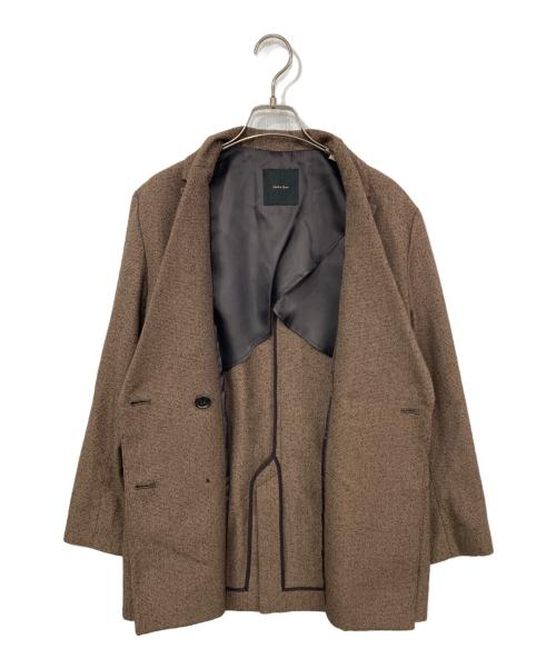 Spick and Span（スピック＆スパン）Spick and Span (スピック＆スパン) リングツイードダブルブレストジャケット ブラウン サイズ:表記無しの古着・服飾アイテム